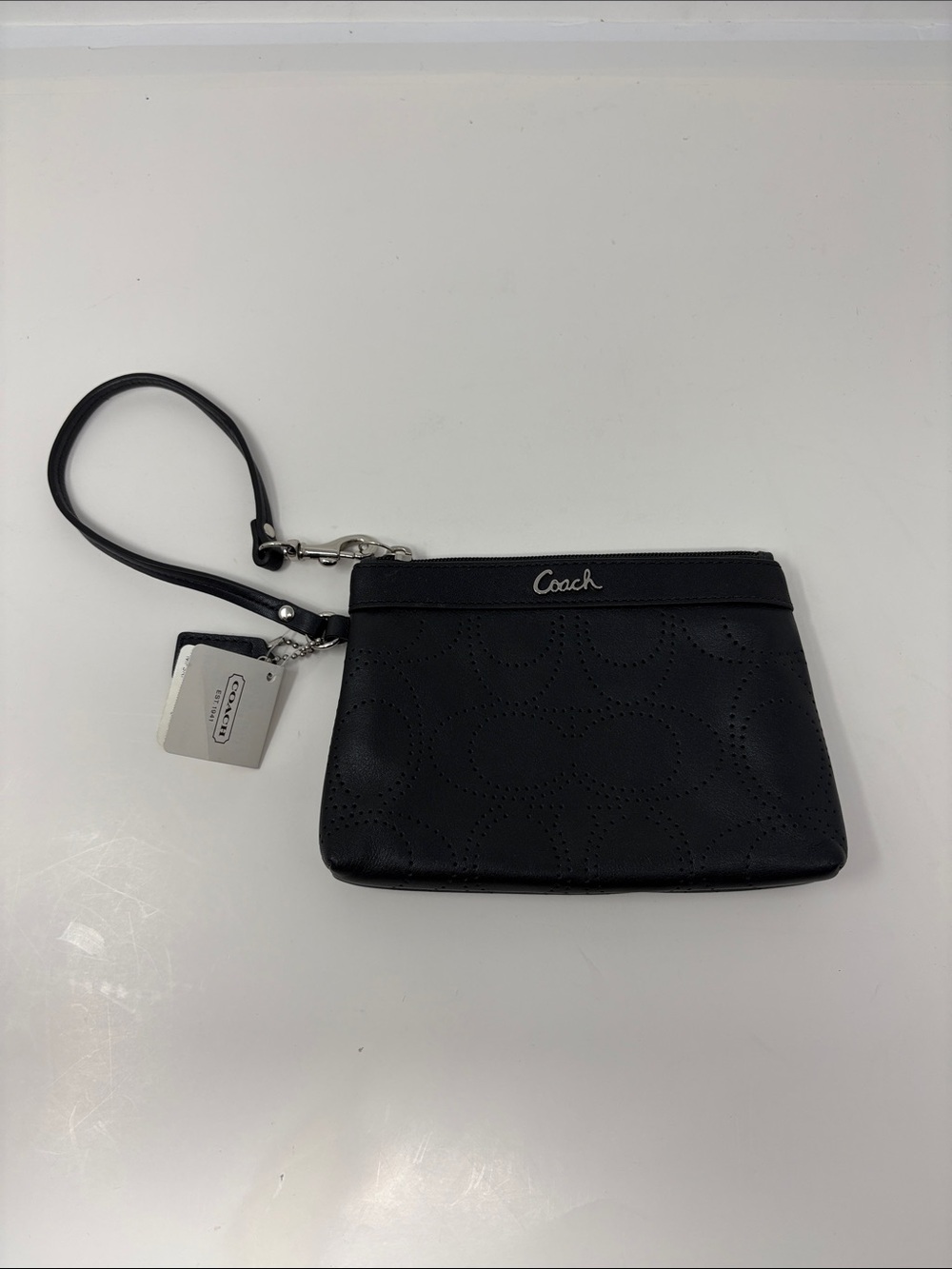 Coach Black Perf LTH Wrist Purse Wallet Bag - Brand New with Tag
